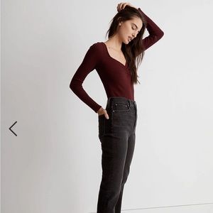 Madewell Ribbed Sweetheart Top- new!!